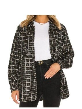 BB Dakota by Steve Madden Tweed Window Seat Shirt Jacket